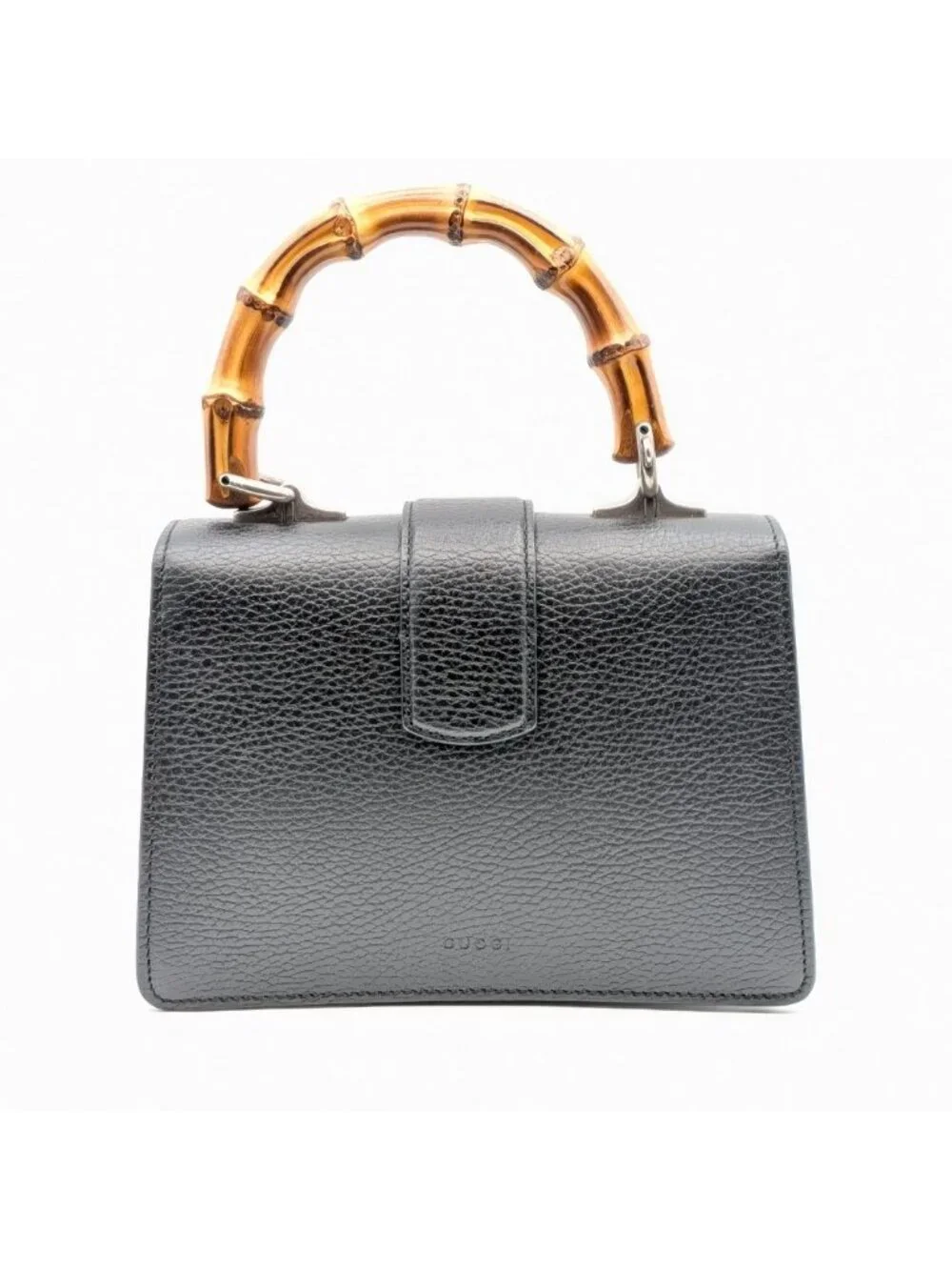 Gucci Bamboo Dionysus Leather Rhinestone 2-Way Shoulder Bag Black